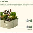 thumbnail image 4 of Vego Garden 17" Tall 42 inch Round Metal Raised Gardening Bed - Modern Gray, 4 of 9