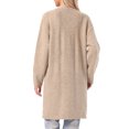 thumbnail image 3 of INSPIRE CHIC Long Cardigan Sweater for Women's Open Front Long Sleeve Casual Knit Cardigans Duster with Pockets S Brown, 3 of 6