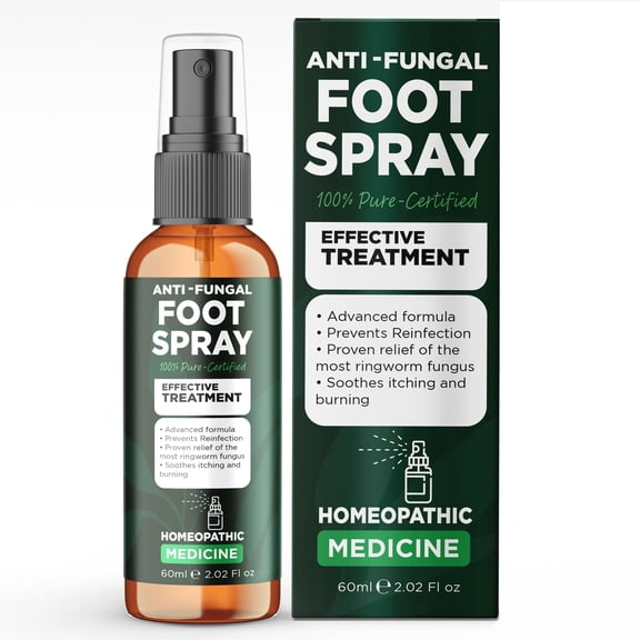 Foot Spray with Tea Tree Oil | Antifungal Treatment for Jock Itch, Nail Fungus & Ringworm | Fast Absorbing & Deep Penetrating Relief | Soothes Itching & Burning | 120ml