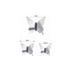 thumbnail image 2 of 48 piezas DIY mariposa espejo Combo 3D pared pegatina arte decoración para dormitorio sala de estar decoración (plata) esquí esquí Gafas de esquí, 2 of 5