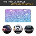 thumbnail image 5 of Zufioo Multicolor Glitter Print Car Aluminum Front License Plate, 12x6 Inch Decorative Personalized Car License Plate Car Accessories, 5 of 8