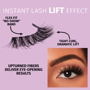 Salon Perfect Pre-Permed False Eyelashes, Dramatic Lift Fake Lashes, 672, 4 Pairs