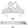 thumbnail image 4 of Meant2Tobe | 20Th Birthday Gifts For Girls 20Th Birthday Tiara And Sash 20Th, 4 of 8