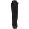 thumbnail image 5 of ANUFER Girls Womens Fashion Knee High Lace-Up Canvas Boots Pure Black Zip Dance Boots Lace SN815 US8, 5 of 7
