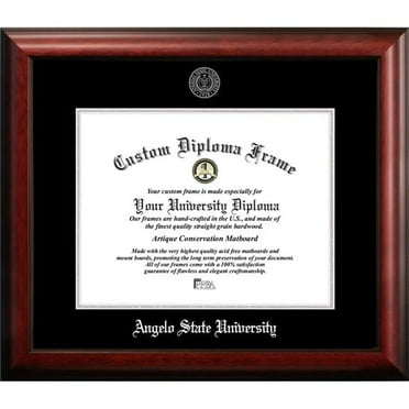 Campus Images TX999SED-1411 14 x 11 in. Angelo State University Silver Embossed Diploma Frame
