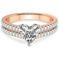 thumbnail image 3 of 4 Carat IGI Certified Heart Shape Lab Grown Diamond Engagement Ring | 14K Rose Gold |Tosca Secret Halo Double Band Diamond Ring | FG-VS1-VS2 Quality Friendly Diamonds, 3 of 4