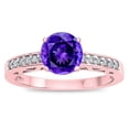 thumbnail image 3 of Star K � Round 7mm Genuine Amethyst Channel Set Engagement Promise Ring, 3 of 9