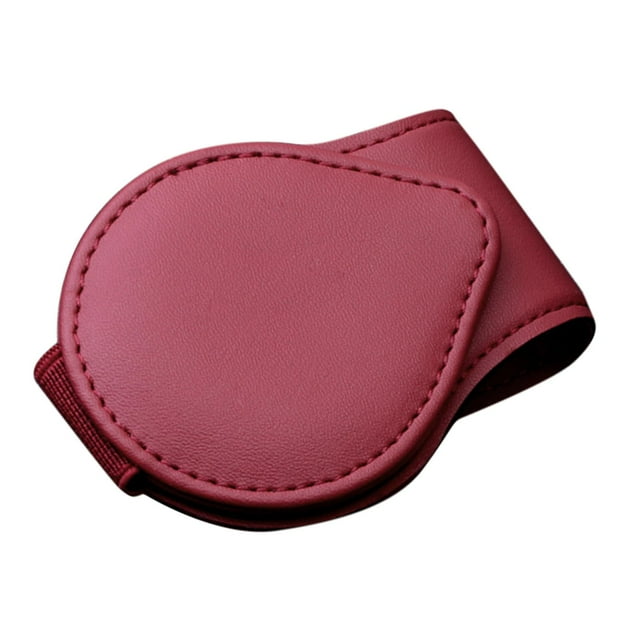 Bolsa organizadora para gafas de sol, para visera de coche, con clip para bolígrafo Rojo