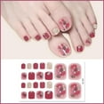 thumbnail image 1 of 22Pcs/Sheet Removable Toe Nail Fake Nail Art Fake Nails French Nails Nail Mani Press Set, 1 of 8
