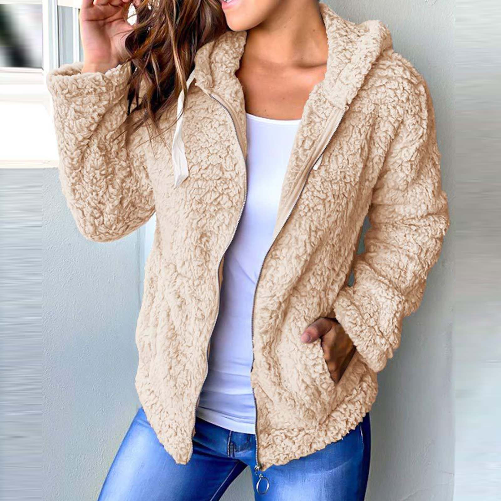 HAPIMO Rollbacks Womens Fashion Open Front Fuzzy Cardigan Sweaters Batwing  Sleeve Lightweight Oversized Loose Knit Sweater Teen Girls Clothes Khaki L 