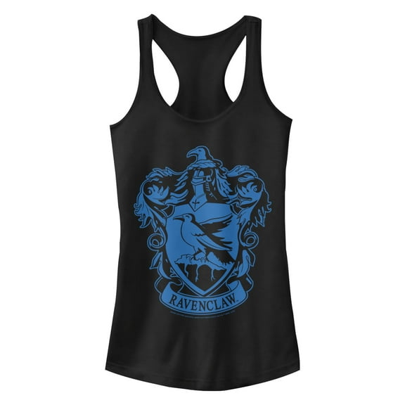 Junior's Harry Potter Ravenclaw House Crest Racerback Tank Top Black Small