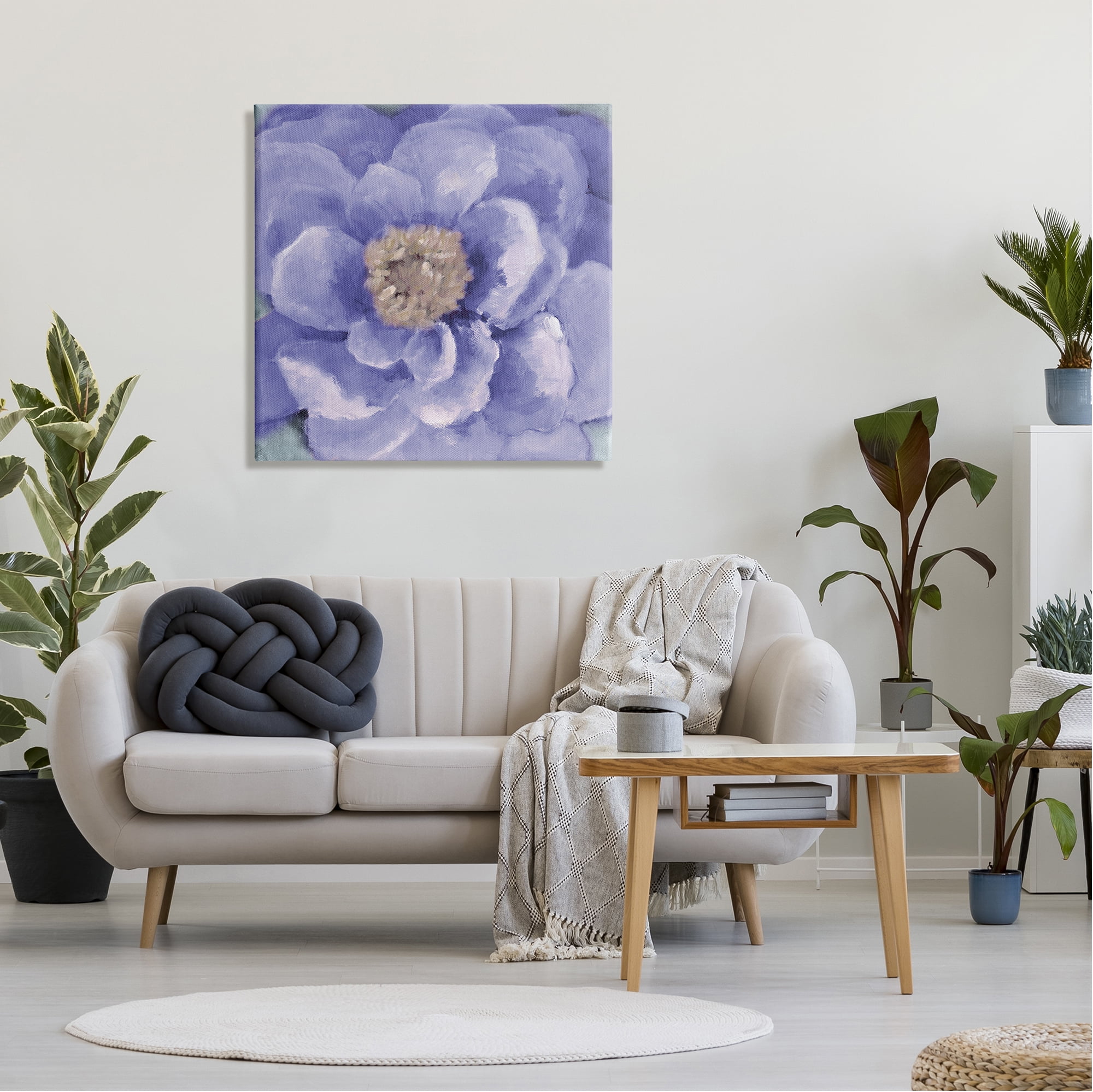 Stupell Industries Closeup Purple Anemone Flower Blossom Illustration , 30 x 30, Design by Lanie Loreth