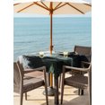 thumbnail image 3 of Outdoor Tablecloth with Umbrella Hole for Patio/Picnic/Party/Camping, Black Forest Waterproof Table Cloth Square Cover Washable, Nature Foggy Mountain Pine Tree (60"x 60"), 3 of 9