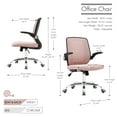 thumbnail image 6 of Porthos Home Hank Office Chair With Airy Mesh Back, Angle-adjustable Armrests, Sturdy Metal Legs With Roller Wheels And Height Adjustable Gas Lift Seat (For The Cozy Home Studio And Small Office), 6 of 6