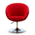 thumbnail image 3 of Hopper Red and Polished Chrome Wool Blend Adjustable Height Chair (Set of 2), 3 of 5