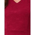 thumbnail image 5 of INSPIRE CHIC Womens' Lace Floral Dresses Fishtail Formal Cocktail Short Sleeve Midi Dress 2XL Red, 5 of 6