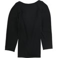 thumbnail image 2 of Alfani Womens Pleated Shoulder Pullover Blouse, Black, Medium, 2 of 2
