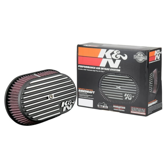 K&N Air Intake System: Air Cleaner Kit for Harley Davidson 2008 - 2017 Touring , Softail Models 96CI, 103CI, Road Glide, Softail, Street Glide, Road King RK-3952