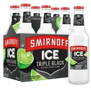 Smirnoff Ice Triple Black, 11.2 fl oz, 6 Pack Bottles, 4.5% ABV