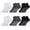 Black, Gray, White, variant on 6 Pairs Non Slip Socks with Grip, Anti Slip Socks with Cushion, Full Toe Ankle Fall Prevention Socks with Grip, Non Skid Socks for Yoga,Pilates,Dance,Ballet, 3 Colors Unisex
