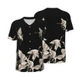 thumbnail image 3 of Daiia Japanese White Crane Mens Baseball Jersey Button Down Shirts Short Sleeve Sports Uniforms-4X-Large, 3 of 9