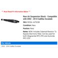 thumbnail image 2 of Rear Air Suspension Shock - Compatible with 2002 - 2014 Cadillac Escalade 2003 2004 2005 2006 2007 2008 2009 2010 2011 2012 2013, 2 of 2