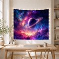 thumbnail image 5 of Ringed Purple Planet Above a Radiant Nebula, Mystical Digital Art for Space Lovers, Planet Wall Art, Housewarming Gift, Tapestry Wall Hanging for Bedroom and Gaming Room, 5 of 7