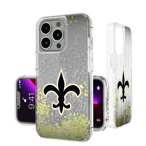 New Orleans Saints Linen Logo iPhone Glitter Case