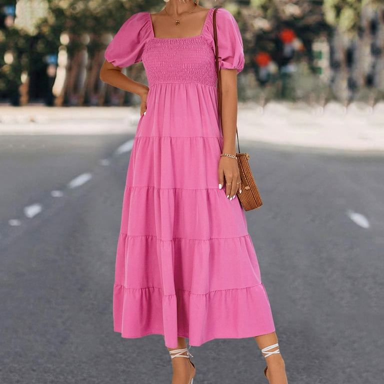 Womens Summer Dresses Casual Fall Dresses For Older Women Gauze