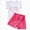B80-Girls' Set-Hot Pink, variant on 2-3 Years Toddler Cute Toddler Baby Girls Clothes Set Long Sleeve T-Shirt and Pants Kids 2pcs Outfits Short Sleeve Shorts Two Piece Set