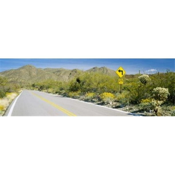 Panoramic Images PPI70844L Enseigne Directionnelle au Bord de la Route McCain Boucle Route Tucson Parc de Montagne Tucson Arizona USA Affiche Imprimée par Panoramic Images - 36 x 12