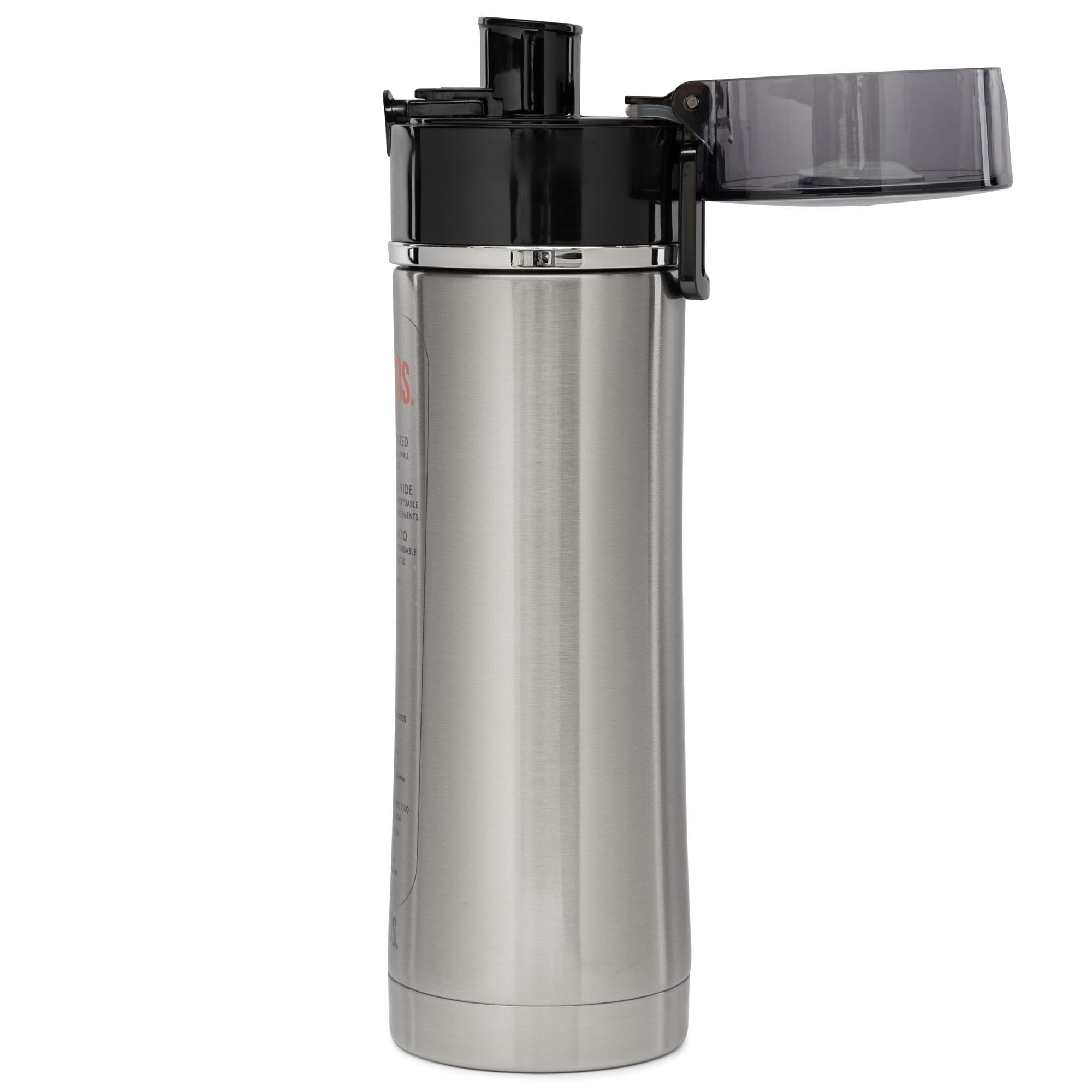 Thermos Sipp Vacuum Insulated Drink Bottle 16 oz SS/Black #NS402BK4