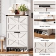 thumbnail image 5 of VEANERWOOD Farmhouse Shoes Cabinet With 2 Flip Drawers, Shoe Rack Organizer For Entryway,White, 5 of 12