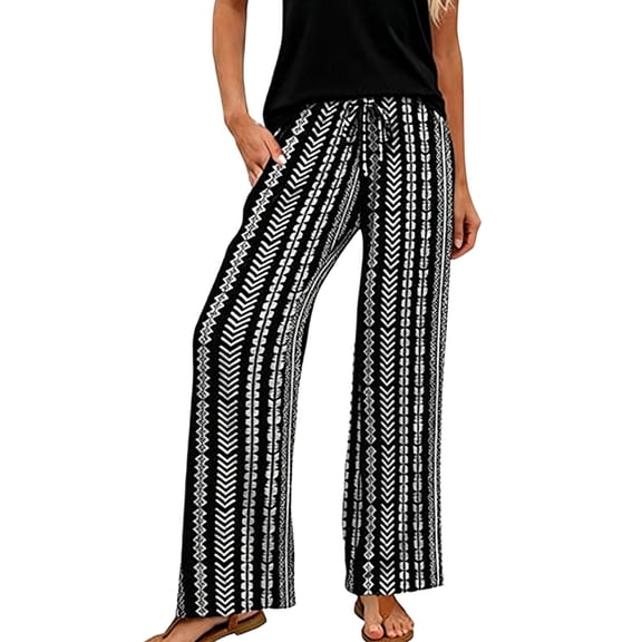 Wide Leg Pants For Women Business Casual Summer Loose Fit Beach Ready Vacation Ready Flexible Styling Easy Matching Wardrobe Essential Everyday Outfit For Vacation And Travel Black L