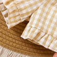 thumbnail image 6 of mgoYE Thanksgiving Toddler Girl Outfit Ruffle Shirt Tops Dress Shorts Set Plaid Tank Top Shorts Set,Cute Baby Girl Clothes, 6 of 6