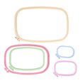 thumbnail image 3 of Fugacal Plastic Embroidery Hoops, Cross‑Stitch Hoops, Colorful Embroidery Hoop For Family Student, 3 of 8
