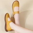 thumbnail image 5 of Yellow Women Breathable Round Extremely Comfortable Extremely Lightweight Slip On Flats With Closed Toe For Everyday Casual Wear, 5 of 9