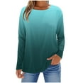 thumbnail image 1 of Enjoytime Blouses Décontractées Habillées pour Femmes Imprimé Manches Longues Col Rond Hauts Affaires Dames Automne Chemise de Travail Tendance, 1 of 5