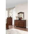 thumbnail image 2 of Royal Classic Traditional Cal King Bed Dresser Mirror Nightstand Wooden Brown Finish 4pc Set Bedroom Furniture Tufted Headboard, 2 of 6