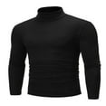 thumbnail image 2 of JUNWELL Men‘s Turtleneck Sweater Slim Fit Lightweight Long Sleeve Pullover Top Turtleneck T-shirt, 2 of 6
