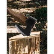 JXE JXO 15.7 Camping Hatchet – Bushcraft Hand Axe for Carving and Wood Chopping, Includes Leather Sheath for Easy Carry and Storage