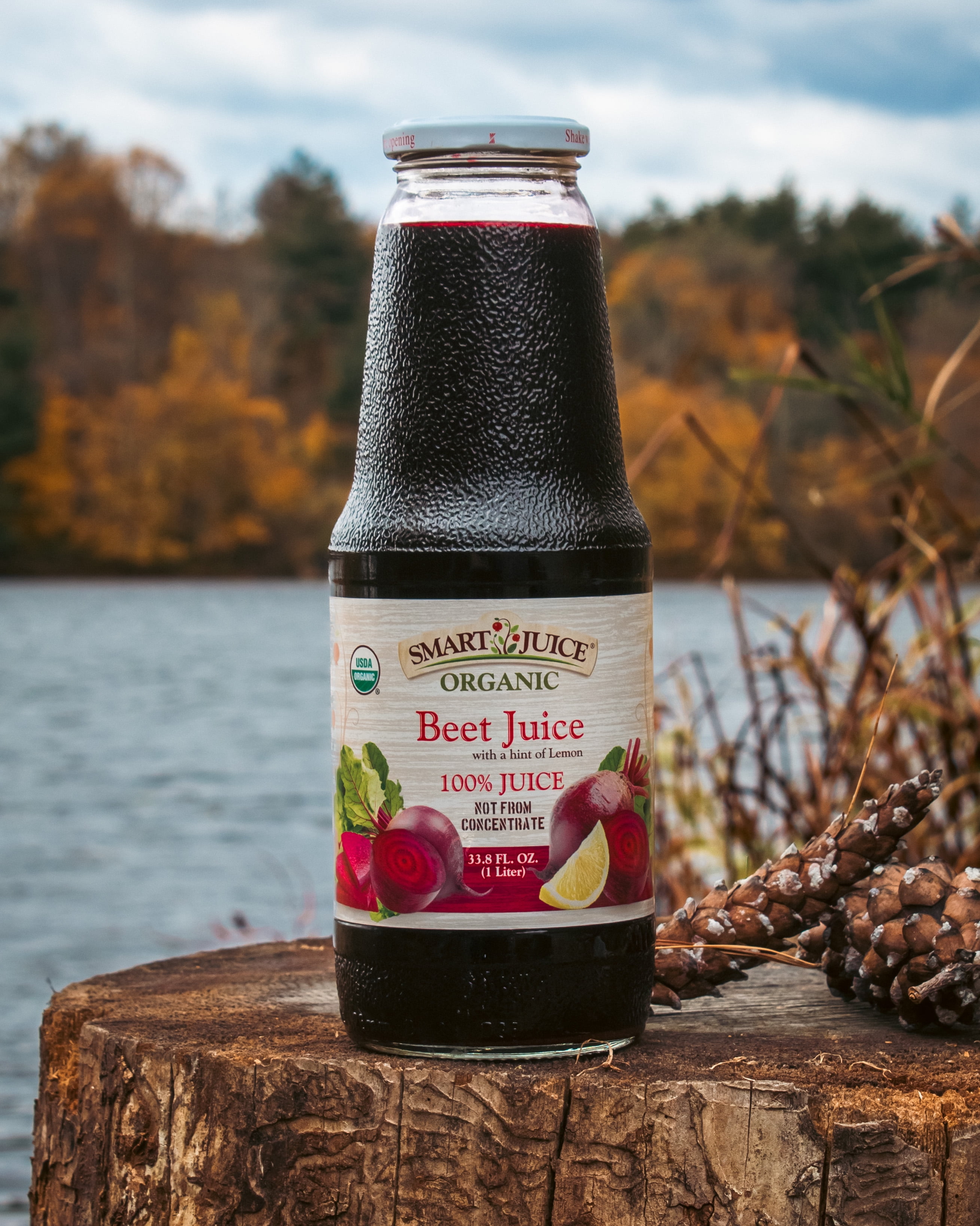 Smart Juice Organic Beet Juice - 33.8 fl oz (1L) - (Pack of 6) 100% Juice Not From Concentrate