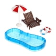 thumbnail image 1 of FUTUREORYY 1Set Mini Swim Pool Accessory Plastic Swimming Pool Prop For Children Miniature Swimming 3.5X2.7X1.6In, 1 of 8