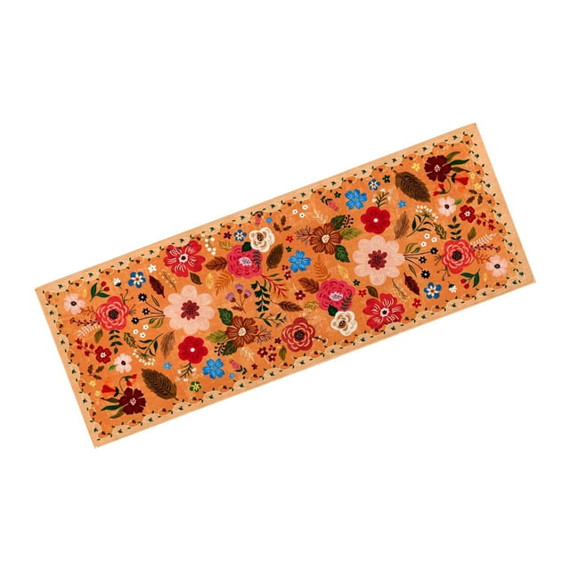 Tapis de Sol Floral Classique pour Usage Intérieur et Extérieur