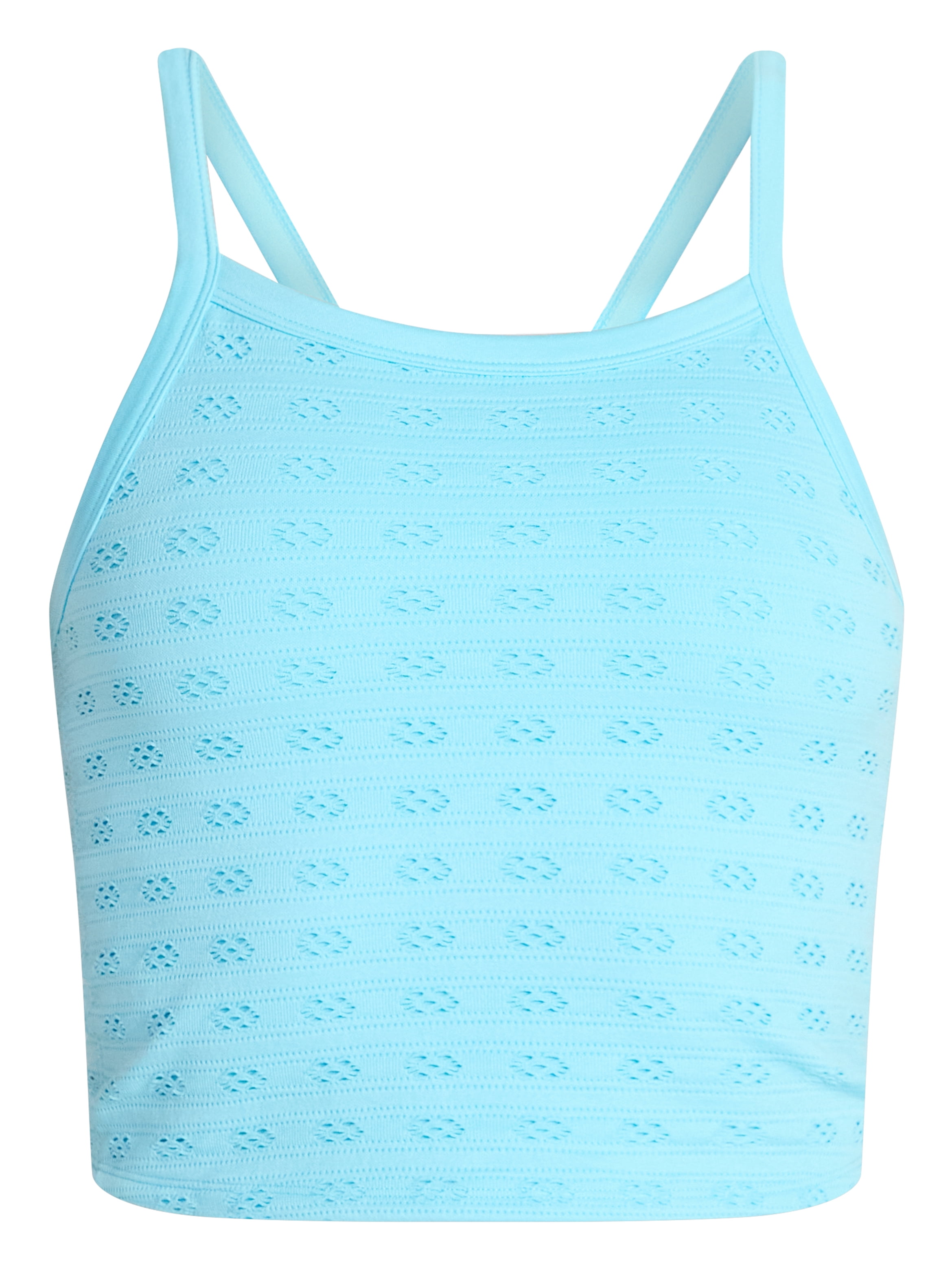 No Boundaries Cropped Textured Stitch Tank Top, Women's XXS-XXL