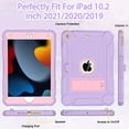 thumbnail image 4 of AVAWO Case for iPad 9th/8th/7th Generation (2021/2020/2019), iPad 10.2 Case with Pencil Holder & Kickstand, Hybrid Shockproof Protective Cover Case for iPad 9 8 7 Gen 10.2",Purple+Pink, 4 of 8
