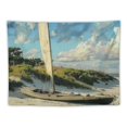 thumbnail image 5 of Orinice Sailboat Beach Trees Tapestry Wall Hanging Unique Style Graphic Tapestries Home Wall Decor Art for Living Room Bedroom Apartment Farmhouse Dorm 60x50inch, 5 of 6