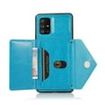 thumbnail image 3 of Wallet Case for Galaxy A51 5G, Detachable Crossbody Lanyard Strap PU Leather+Soft TPU Bumper Magnetic Clasp Back Flip Credit Card Slots Kickstand Cover for Samsung Galaxy A51 5G, Blue, 3 of 9