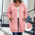 thumbnail image 2 of yillto Plus Size Womens Sweatshirt Jacket Zip up Hoodie Lightweight Long Sleeve Fall Fashion Hooded Sweatshirts, 2 of 6