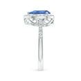 thumbnail image 3 of Angara Natural 1.3 Ct. Tanzanite with Diamond Halo Ring in 14K White Gold for Women (Ring Size: 3.5), 3 of 9